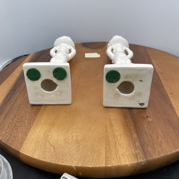 2 VNTG Cherub Candle Stick Holders 8.5" Tall - Picture 6 of 9